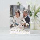 Modern Love and Bedankt Wedding Photo Gold (Staand voorkant)