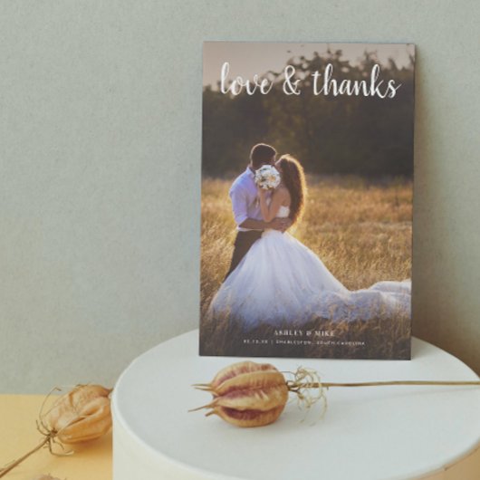 Modern Love & Bedankt 2 Photo Wedding