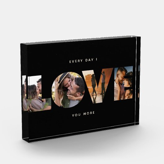 Modern LOVE Collage Cutout Romantische Valentijnse Fotoblokken (Links)