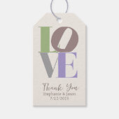 Modern Love Custom Wedding Favor Cadeaulabel (Voorkant)