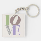 Modern Love Custom Wedding Favor Sleutelhanger (Achterkant)