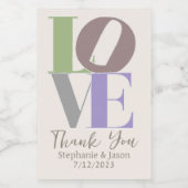 Modern Love Custom Wedding Favor Wijn Etiket (Enkel label)
