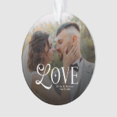 Modern Love Custom Wedding Photo Couples Monogram (devant)