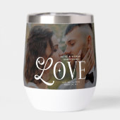 Modern Love Custom Wedding Photo Couples Monogram (Achterkant)