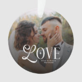 Modern Love Custom Wedding Photo Couples Monogram Ornament (voorkant)