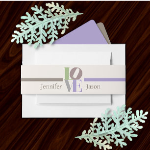 Modern Love Custom Wedding Uitnodigingen Wikkel