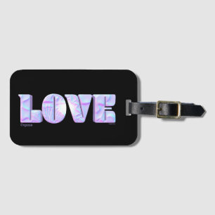Modern Love Design Paarse Cool iPhone Case Bagagelabel