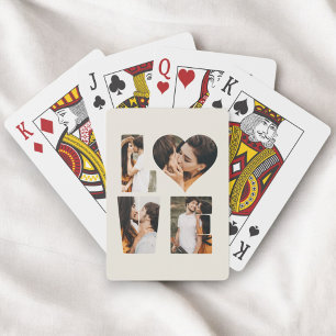 Modern LOVE Heart Foto Instagram Valentijnsdag Pokerkaarten