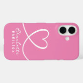 Modern Love Heart Gepersonaliseerde naam Case-Mate iPhone Case (Achterkant (horizontaal))