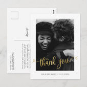 Modern Love Heart Mariage Photo Merci Carte postal (Devant / Derrière)