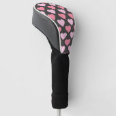 Modern Love Heart Pattern Golfheadcover (Schuin)