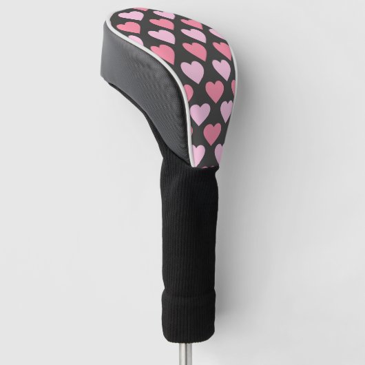 Modern Love Heart Pattern Golfheadcover (Schuin)