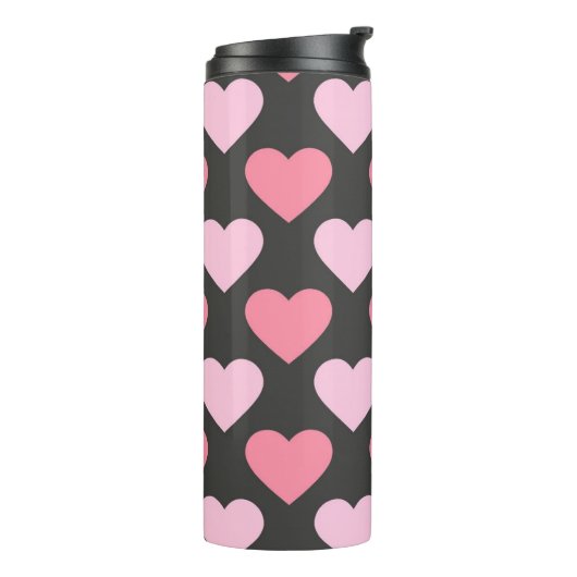 Modern Love Heart Pattern Thermosbeker (Gedraaid links)