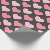 Modern Love Heart Pattern Wrapping Paper Cadeaupapier (Hoek)