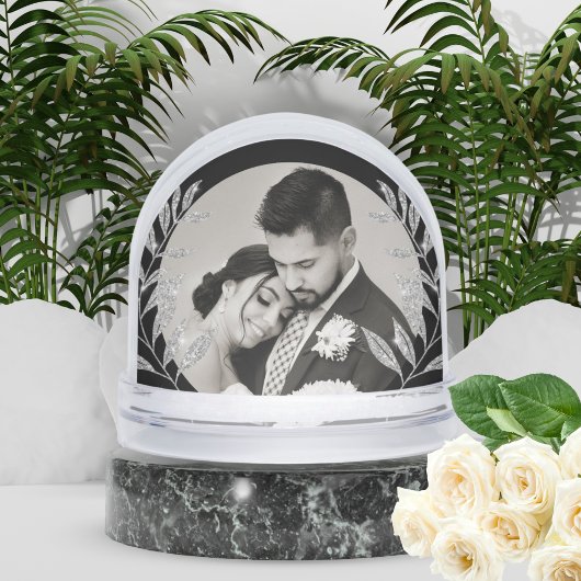 Modern Love Huwelijk Script Foto Geschenk Sneeuwbol