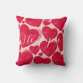 Modern Love Pillow - Asymmetrische Waterverf Harte Kussen