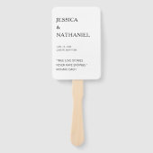 Modern Love Quote Black & White Wedding Handwaaier (Voorkant)