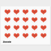 Modern Love Red Heart Kerstcadeau Label (Vel)
