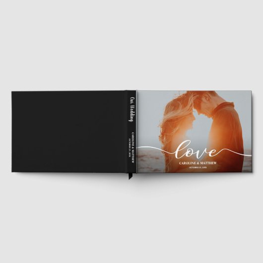 Modern Love Script Photo Wedding Gastenboek (Volledig)