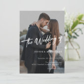 Modern Love Story: Een verfijnd fotohuwelijk Kaart (Staand voorkant)