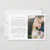 Modern Love & Thanks 2 Mariage photo Merci (Dos)