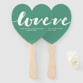 Modern Love Typography Wedding Handwaaier (Voorkant en achterkant)