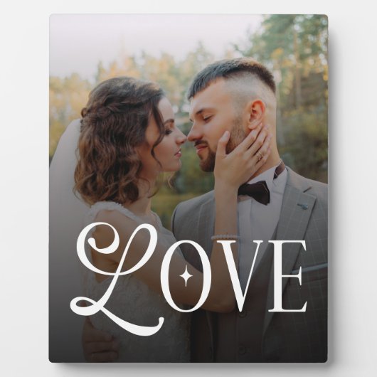 Modern Love Wedding Photo Couples Fotoplaat (Voorkant)