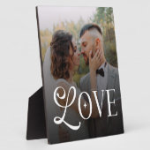 Modern Love Wedding Photo Couples Fotoplaat (Zijkant)