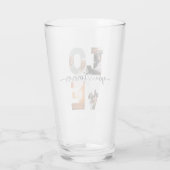 Modern Love You Forever Fotocollage Bier Glas (Achterkant)