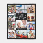 Modern Love You Fotocollage 11 Afbeeldingen Custom Fleece Deken (Voorkant)