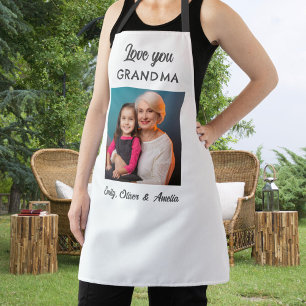 Modern Love you Oma Foto Keepsake Schort