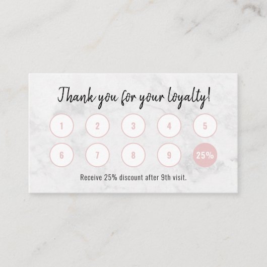 Modern Loyalty Kaart Pet Grooming Blush Pink Visitekaartje (Voorkant)