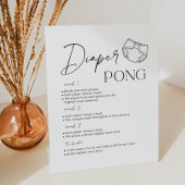 Modern Luier Pong Baby Shower Spel Reclamebord Met Voetstuk