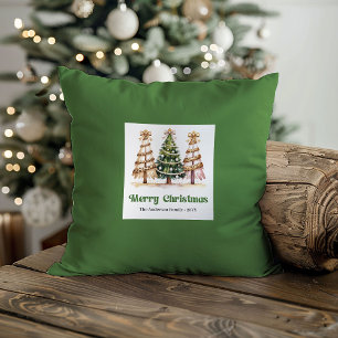 Modern Luipaard Kerst Patroon Aangepaste Naam Kussen