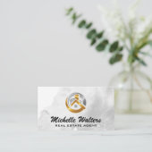 Modern Lux onroerend goed Logo Visitekaartje (Staand voorkant)