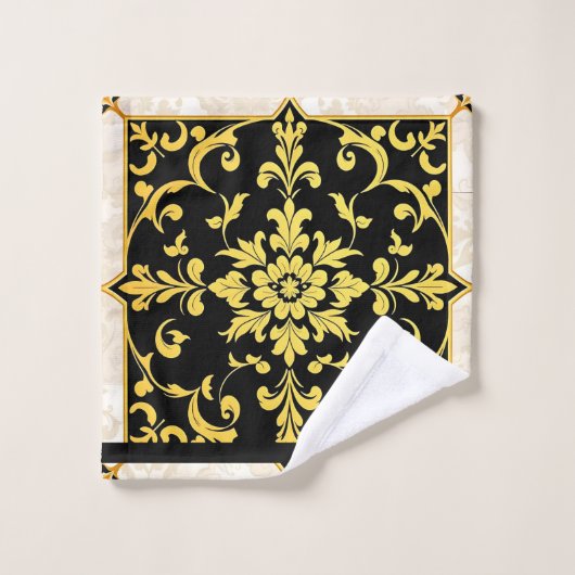 Modern Luxe Elegant Bloemen Collectie Bad Handdoek (Wasdoekje)