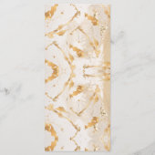 Modern Luxe Goud Abstract Bruiloft Menu Kaart (Achterkant)