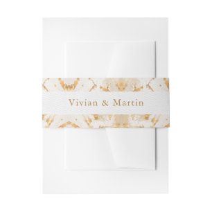 Modern luxe goud Abstract Uitnodigingen Wikkel