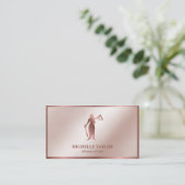 Modern Luxe Goud Advocaat Advocaat Kantoor Visitekaartje (Staand voorkant)