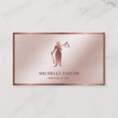 Modern Luxe Goud Advocaat Advocaat Kantoor Visitekaartje (Voorkant)