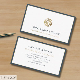 Modern Luxe Logo Grijze Rand Visitekaartje