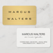 Modern Luxe Metallic Visitekaartje (Voorkant / Achterkant)