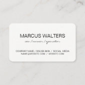 Modern Luxe Metallic Visitekaartje (Achterkant)