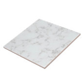 Modern Luxe minimalistische witte marmer Tegeltje (Zijkant)