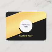 Modern Luxe visitekaartje – Aangepaste Logo & soci (Voorkant)