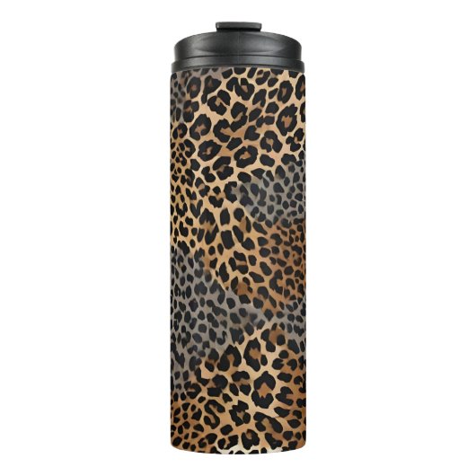 Modern luxe wit luipaard Elegant Collectie Thermosbeker (Voorkant)