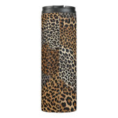 Modern luxe wit luipaard Elegant Collectie Thermosbeker (Achterkant)