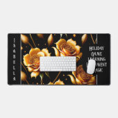 Modern Luxury Boho Gold Roos Collectie Bureaumat (Keyboard & Muis)