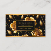 Modern Luxury Boho Gold Roos Collectie Visitekaartje (Voorkant)