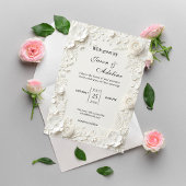Modern Luxury Floral Wedding Kaart